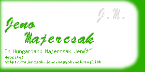 jeno majercsak business card